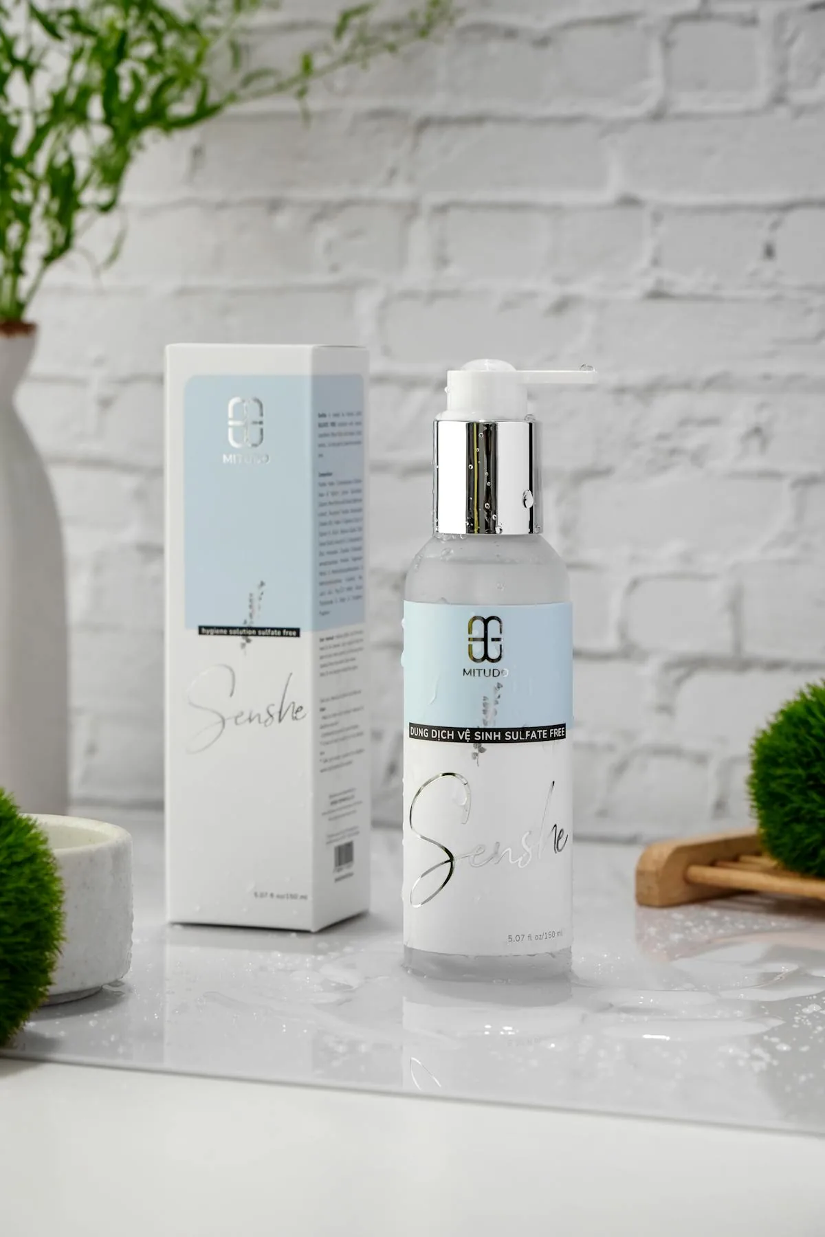 Bottle on bathroom counter